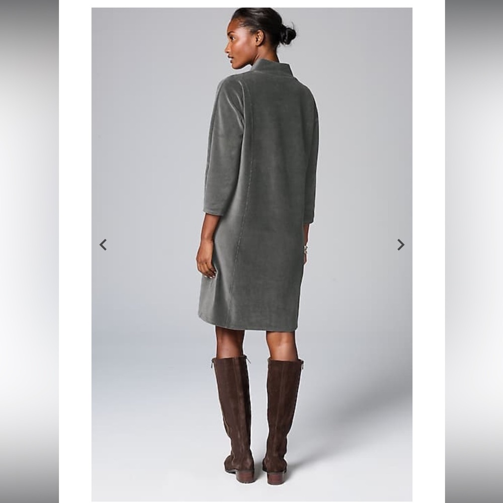 J. Jill corded velour mock neck dress - Picture 2 of 11